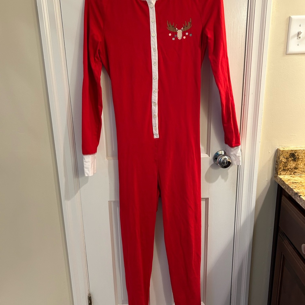 Red Reindeer Onesie Pajamas